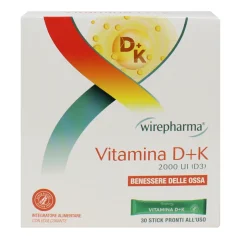 WIREPHARMA VITAMINA D+K SISTEMA IMMUNITARIO 30 STICKS INTEGRATORE ALIMENTARE