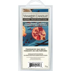 YANKEE CANDLE HOME INSPIRATION BLISTER 6 CUBETTI DI CERA DA SCIOGLIERE - POMEGRANATE COCONUT