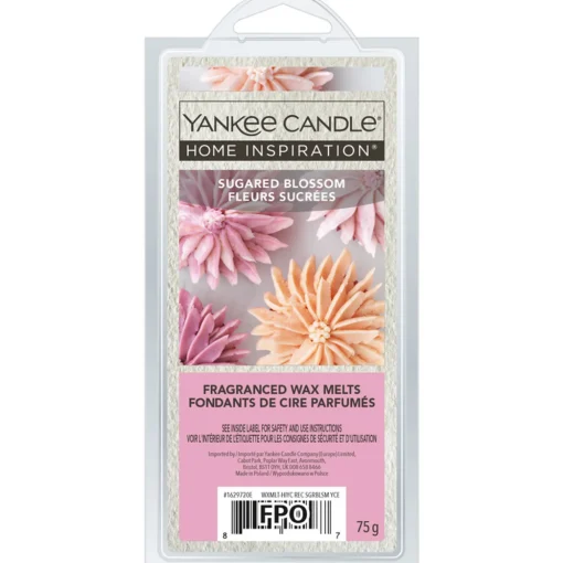 YANKEE CANDLE HOME INSPIRATION BLISTER 6 CUBETTI DI CERA DA SCIOGLIERE - SUGARED BLOSSOM