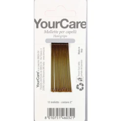 YOURCARE 2" BLISTER 12 MOLLETTE PER CAPELLI COLORE CASTANO