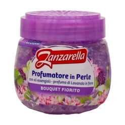 ZANZARELLA AMBIENTE PROFUMATORE NATURALE PERLE BOUQUET IN FIORE ANTI ZANZARE BARATTOLO 170 grammi