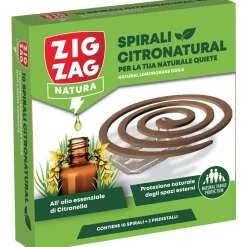 ZIG ZAG INSETTICIDA SPIRALI CITRONATURAL CON OLIO ESSENZIALE DI CITRONELLA 10 PZ